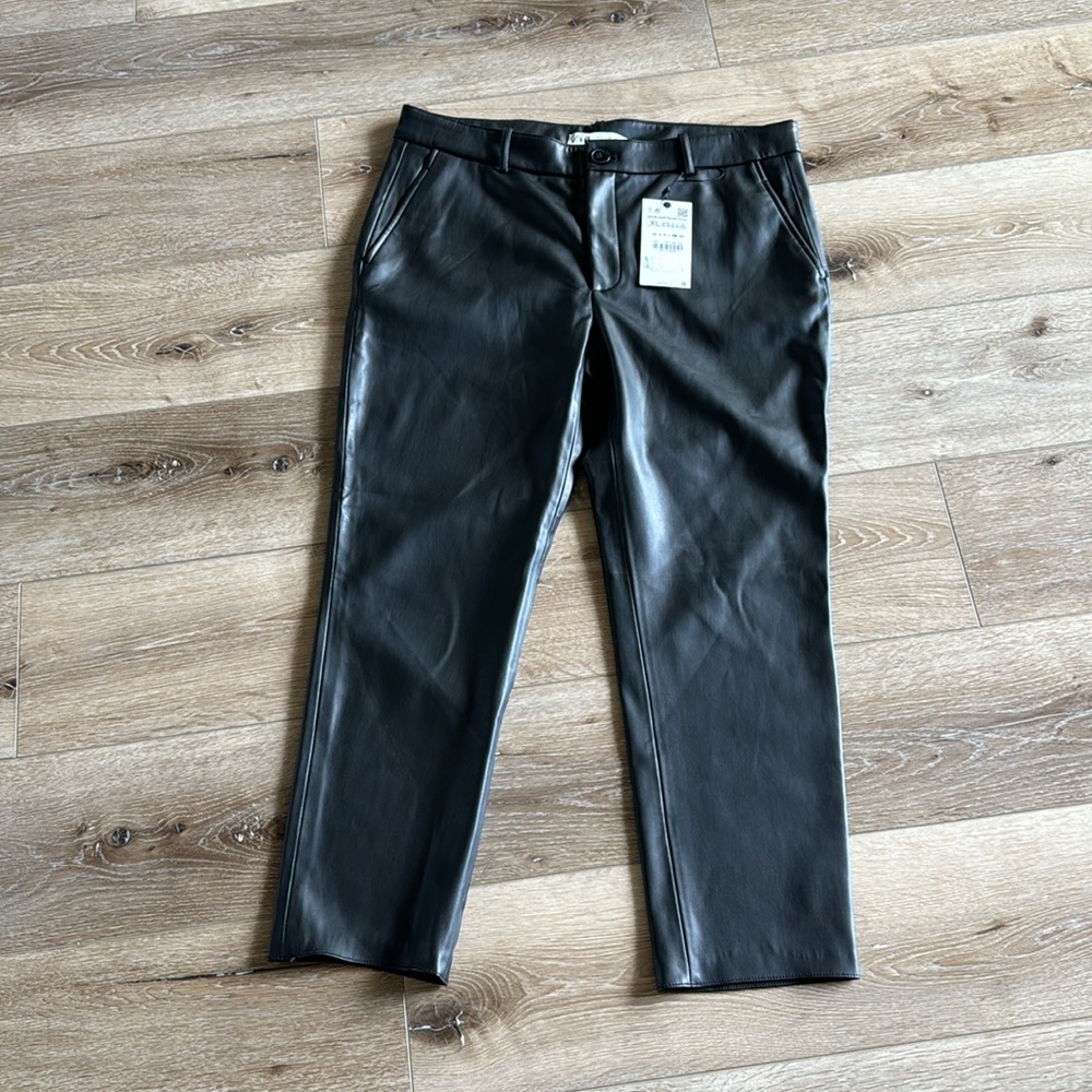 NWT Zara Faux Leather Pants